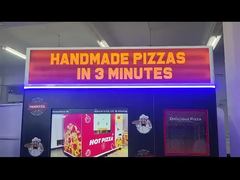 Máy bán bánh pizza màn hình cảm ứng 55 inch có hệ thống sưởi và nướng bánh, có hộp đèn LED