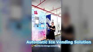 Máy bán đá tự động | Giải pháp tích hợp để làm đá, lưu trữ, đóng bao và niêm phong đá tự động