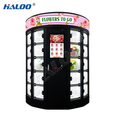 Haloo vending machine supplier 30 grid flower vending machine with cooling and humidification system, free customization of logo