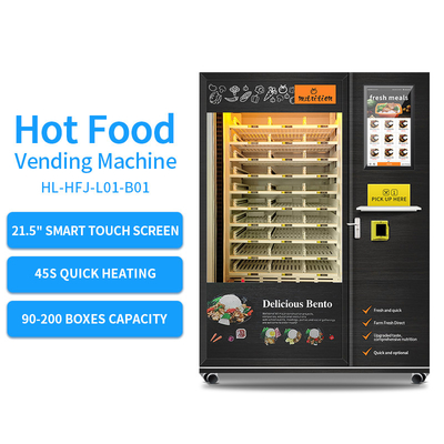 49 &quot;Máy bán thức ăn nóng tự động màn hình lớn ODM có lò vi sóng