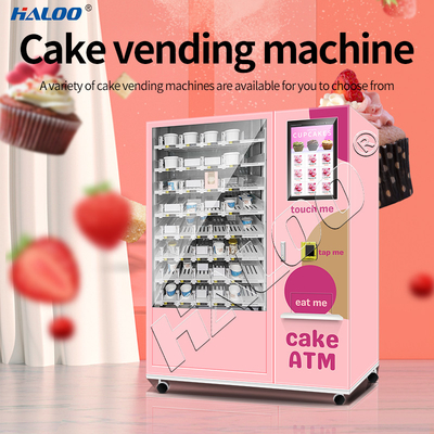 Hệ thống thang máy Tủ lạnh Máy bán hàng tự động Cupcake tự động Máy bán thực phẩm tươi sống với màn hình cảm ứng 21,5 inch