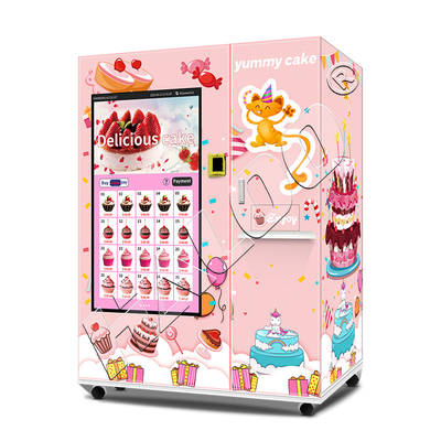 Hệ thống thang máy Tủ lạnh Máy bán hàng tự động Cupcake tự động Máy bán thực phẩm tươi sống với màn hình cảm ứng 21,5 inch