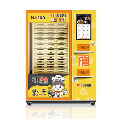 Máy bán thức ăn ấm hoàn toàn tự động Máy bán thức ăn nóng tự động Lò vi sóng