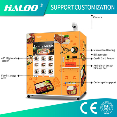 Màn hình cảm ứng lớn Máy bán thực phẩm đông lạnh Máy bán thực phẩm đông lạnh hoàn toàn tự động với hệ thống sưởi nhanh 45S