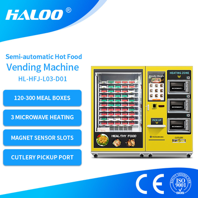 TẬP THỂ DỤC Thực phẩm lành mạnh Chế độ ăn uống bổ dưỡng Máy bán hàng tự động Máy bán thức ăn nóng tùy chỉnh bán tự động với 3 lò vi sóng