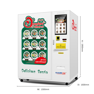 Âm 20 độ C Chuẩn bị Bữa ăn Đông lạnh Bento Bữa sáng Hộp cơm Bánh bao Máy bán thức ăn tự động với Chức năng làm nóng nhanh