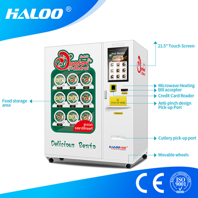 Âm 20 độ C Chuẩn bị Bữa ăn Đông lạnh Bento Bữa sáng Hộp cơm Bánh bao Máy bán thức ăn tự động với Chức năng làm nóng nhanh