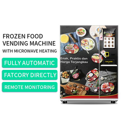 Máy bán bữa ăn đông lạnh hoàn toàn tự động Máy bán bữa ăn sẵn sàng với chức năng sưởi ấm