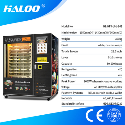 Khuôn viên trường đại học Máy bán đồ ăn nóng tự động với chức năng sưởi ấm Máy bán đồ ăn nóng tự động