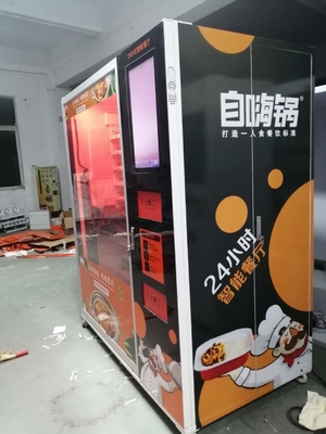 Máy bán bánh pizza tự phục vụ sưởi ấm nhanh 3000W và máy bán thức ăn nóng cho văn phòng sân bay