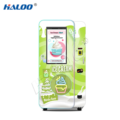 Haloo máy bán lẻ nhà sản xuất 32 inch quảng cáo màn hình cảm ứng thông minh máy bán kem