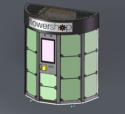 Máy bán hoa Haloo 14 lưới tùy chỉnh Logo Máy bán hoa quà tặng Máy giữ hoa với chức năng làm mát