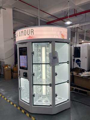 Máy bán hoa Haloo tươi trắng 13 tủ quần áo hoa lớn bán nóng cho trung tâm mua sắm Hệ thống thanh toán thẻ tín dụng