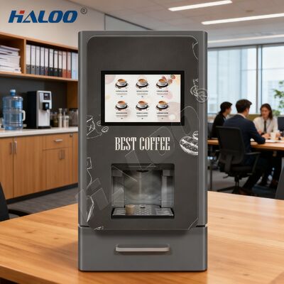 Halo 10.1-inch portable capsule coffee machine with hot drinks desktop vending machine for office convenience stores and hotels