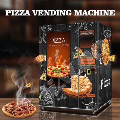 Máy bán pizza với màn hình cảm ứng 49 inch và khung cửa thép hoàn toàn, có khả năng làm đông đến -18°C