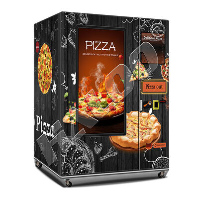 Máy bán pizza với màn hình cảm ứng 49 inch và khung cửa thép hoàn toàn, có khả năng làm đông đến -18°C
