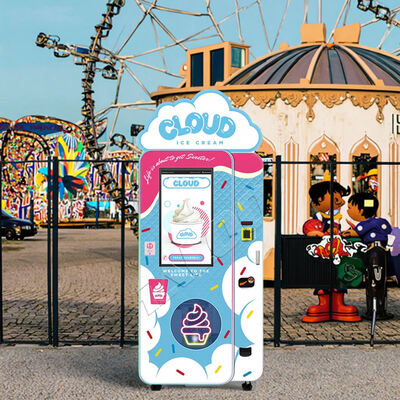 Máy bán kem Haloo với hộp đèn trên cùng và máy giảm bánh răng giun, máy nén Embraco 1.5P nhập khẩu từ Brazil