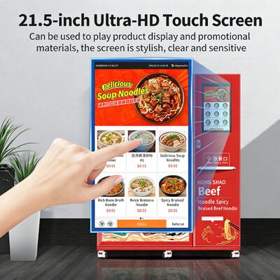 Máy bán mì đông lạnh Haloo -18 °C với vật liệu tấm thép màu, lò vi sóng, sưởi ấm bằng hơi nước trong 35 giây, phục vụ