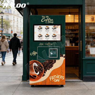 Haloo 27 inch màn hình cảm ứng đồ uống nóng và lạnh máy cà phê viên nang với 14 hương vị và chức năng làm sạch tự động