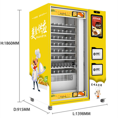 Máy bán hàng tự động bánh mì nóng Máy bán hàng tự động bánh mì kẹp thịt có lò vi sóng