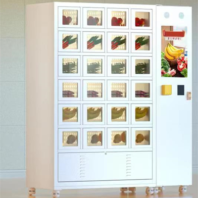 Máy bán hàng tự động có tủ khóa làm mát xuất khẩu tiêu chuẩn châu Âu với đầu đọc thẻ tín dụng và tủ lạnh 4 ℃