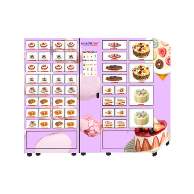Bánh tráng miệng Máy bán hàng tự động tủ đựng thực phẩm tươi với màn hình làm mát và quảng cáo