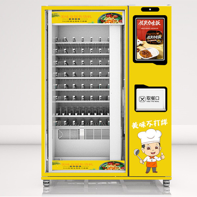 Máy bán hàng tự động hâm nóng thực phẩm Mircowave đơn, Máy bán hộp cơm Bento