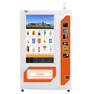 Máy bán đồ uống màn hình cảm ứng lớn 49 inch với máy bán đồ ăn nhẹ làm lạnh