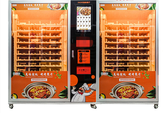 Máy bán hàng tự động bằng lò vi sóng cho thực phẩm ấm Máy bán hàng tự động được hâm nóng