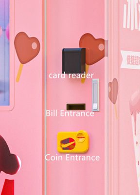 Máy bán kem mềm ngoài trời hoàn toàn tự động với màn hình cảm ứng 32 inch và chức năng làm sạch tự động