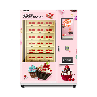 Máy bán bánh tự động tự động 24h Máy bán hàng tự động màn hình cảm ứng cho bánh