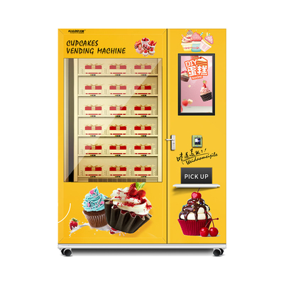 Máy bán hàng tự động bánh ngọt và bánh nướng nhỏ công suất lớn với hệ thống làm mát và thang máy