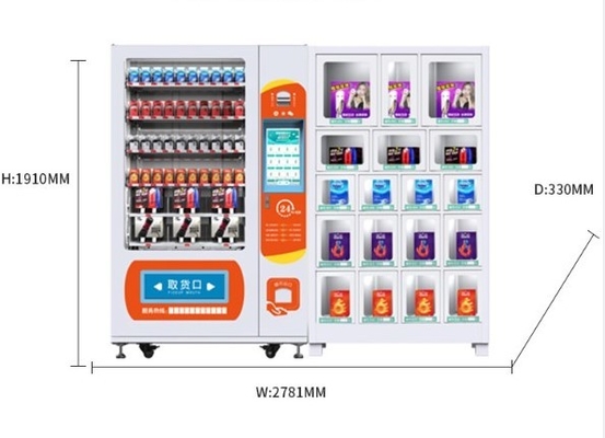 Máy bán hàng tự động OEM ODM cho các sản phẩm làm đẹp với 18 ngăn tủ