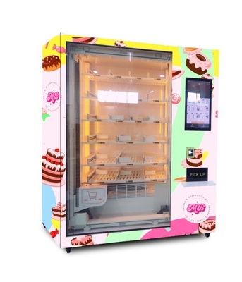 Máy bán hàng tự động Cupcake kỹ thuật số thông minh Tủ lạnh Máy bán bánh Cupcake có thang máy